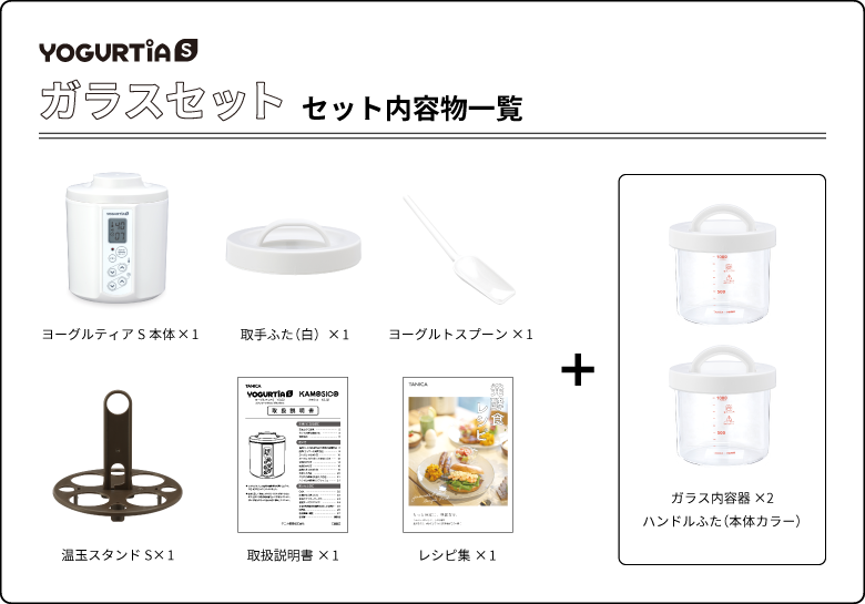 新型ヨーグルティアSガラスセット | すばる屋